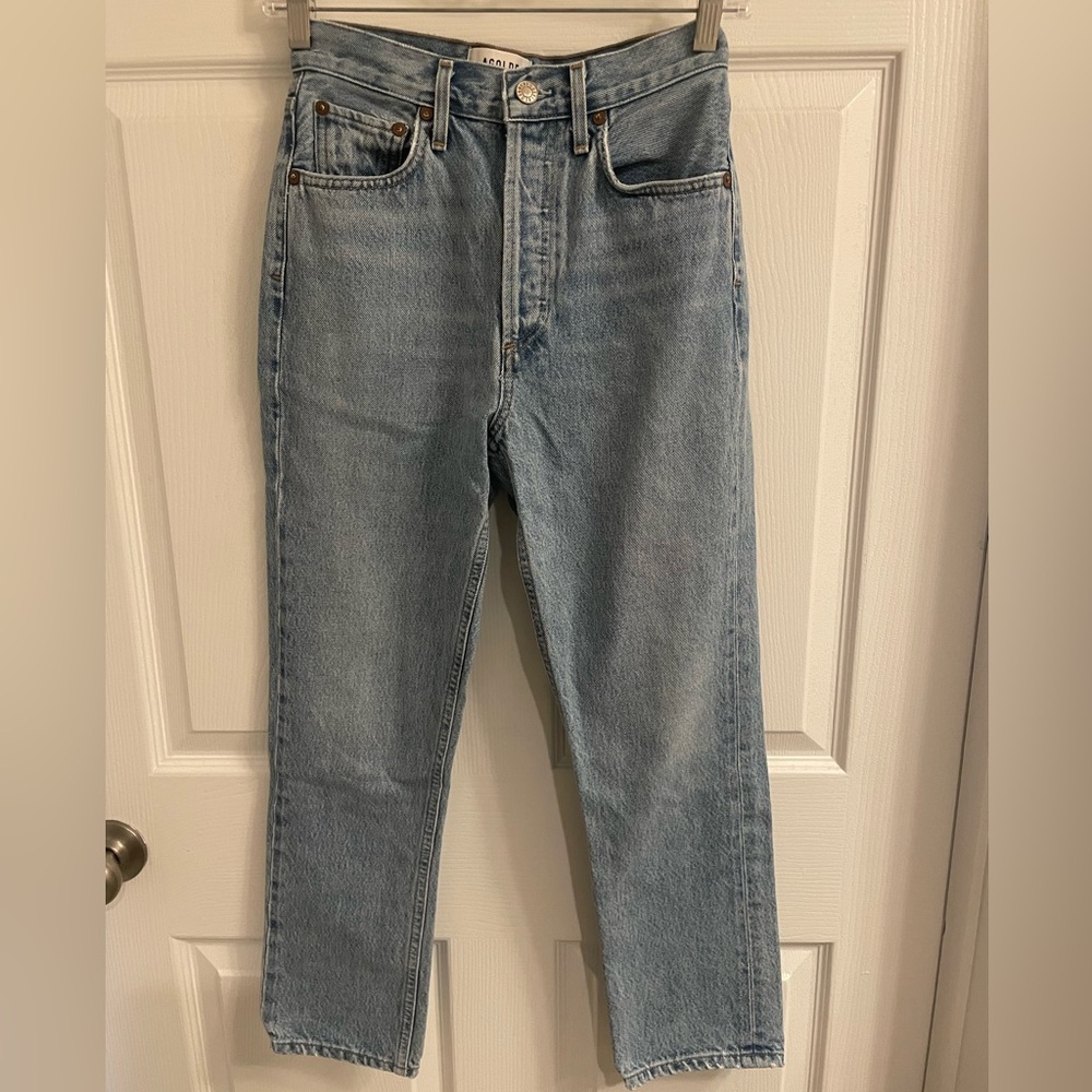 Agolde Riley High Rise Straight Crop - Picture 5 of 9